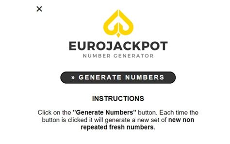 eurojackpot generator sodala|Eurojackpot Number Generator.